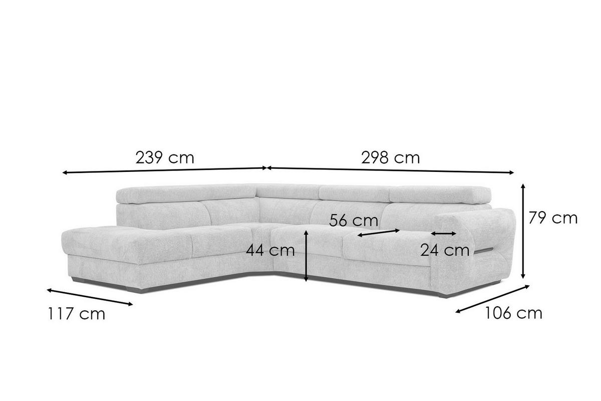 ECKSOFA CALVERA 5-Sitzer, dunkelorange - Dunkelorange, Holzwerkstoff/Textil (239/298cm) - Wozimo