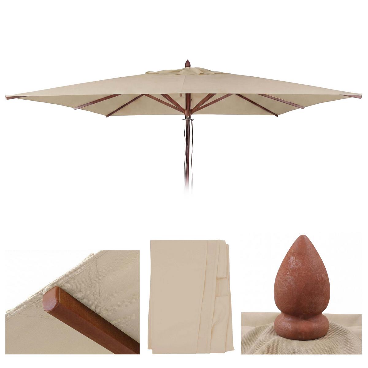 SCHIRMBEZUG C57B Creme - Creme, Textil (300/300cm) - MCW