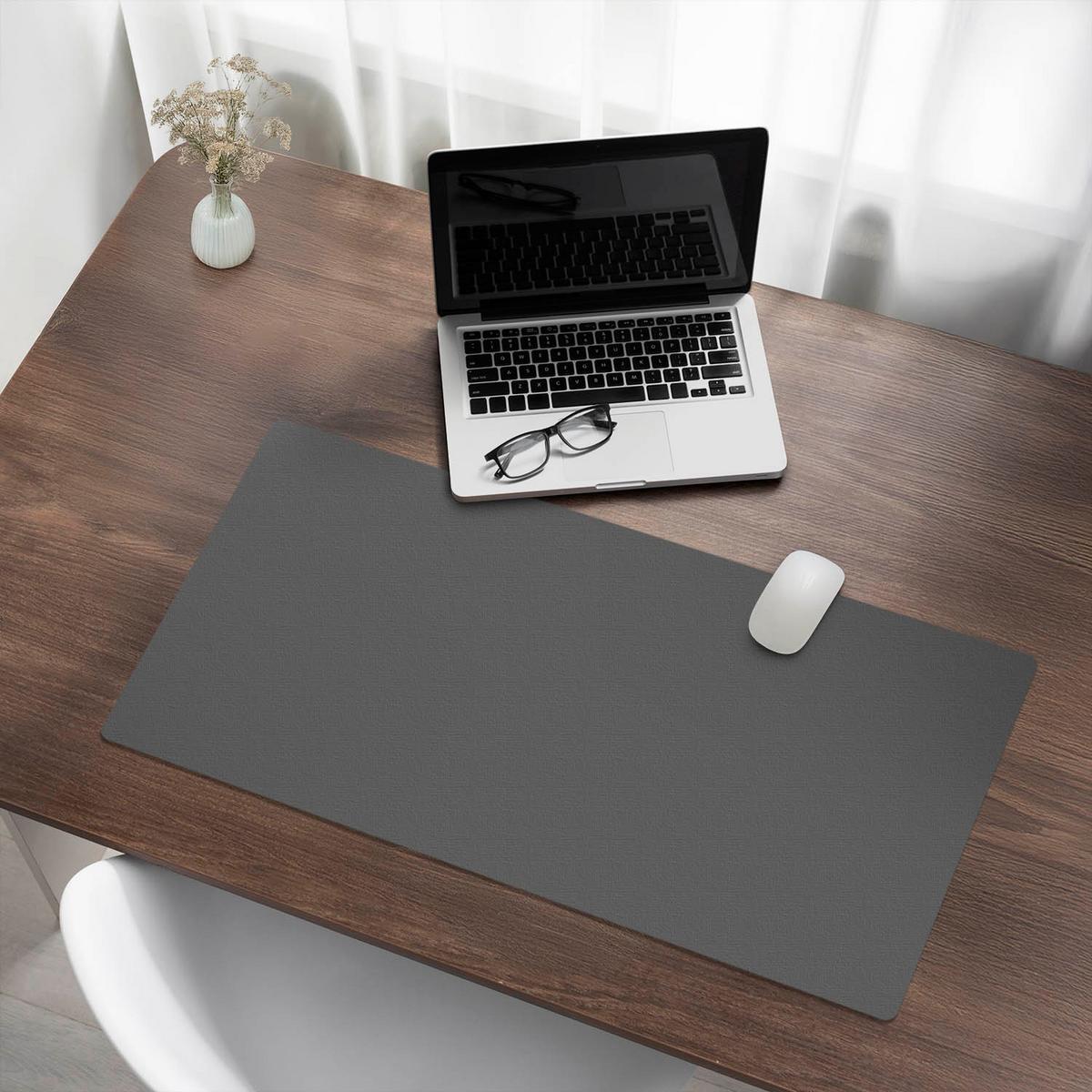 SCHREIBTISCHUNTERLAGE 90x45 cm Grey - Grau, Kunststoff (90/45/1.6cm) - Wallfluent
