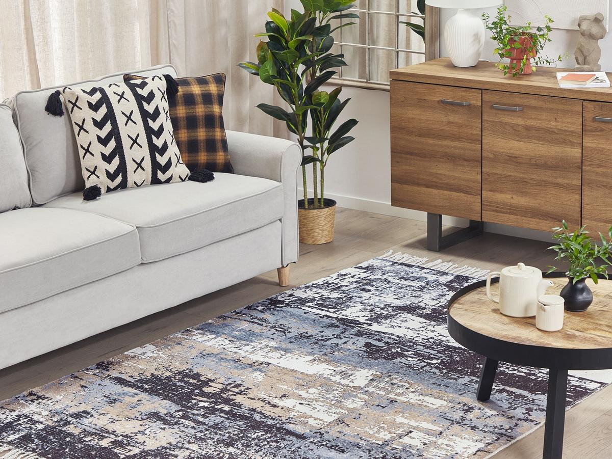 KURZFLOR-TEPPICH Konakli 200/140 cm - Multicolor, Kunststoff (140/200cm) - Beliani
