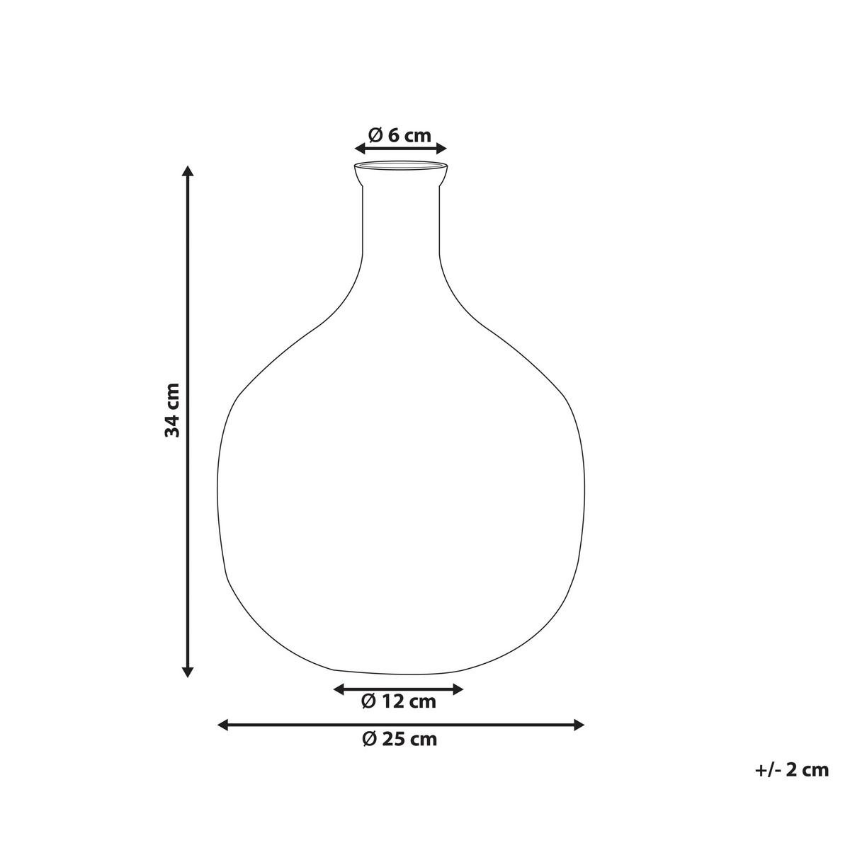 BLUMENVASE Glas bunt Razala - Multicolor, Glas (34cm) - Beliani