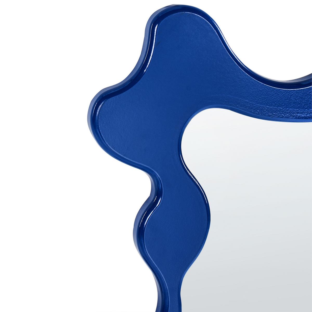 WANDSPIEGEL 59/80 cm Blau Roscoff - Blau, Holzwerkstoff (59/80/4cm) - Beliani