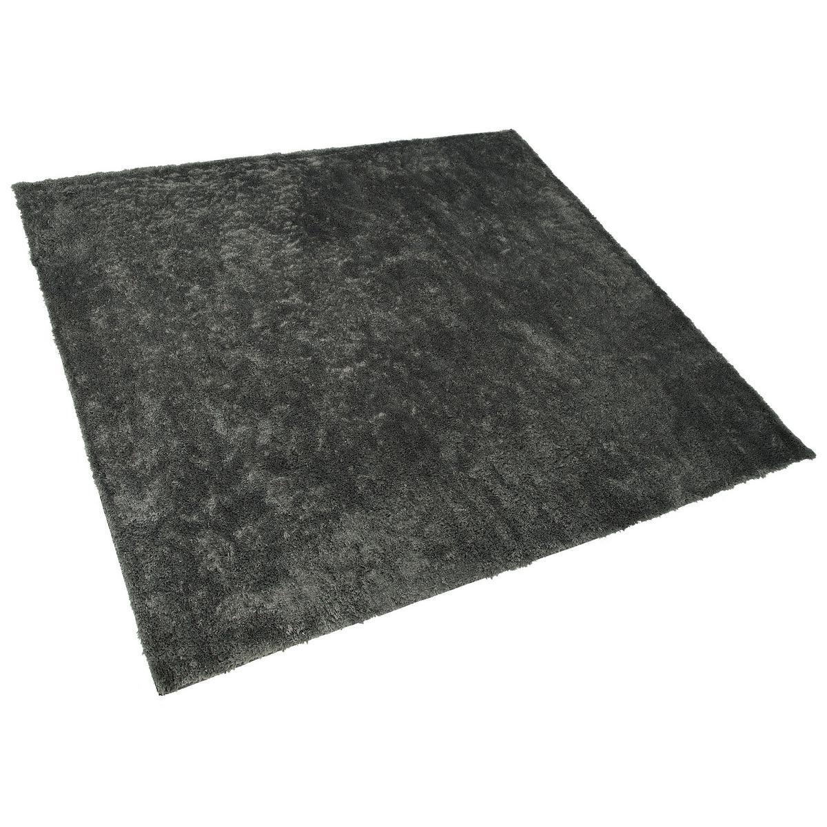 SHAGGY-TEPPICH Evren 200/200 cm - Grau, Kunststoff (200/200cm) - Beliani