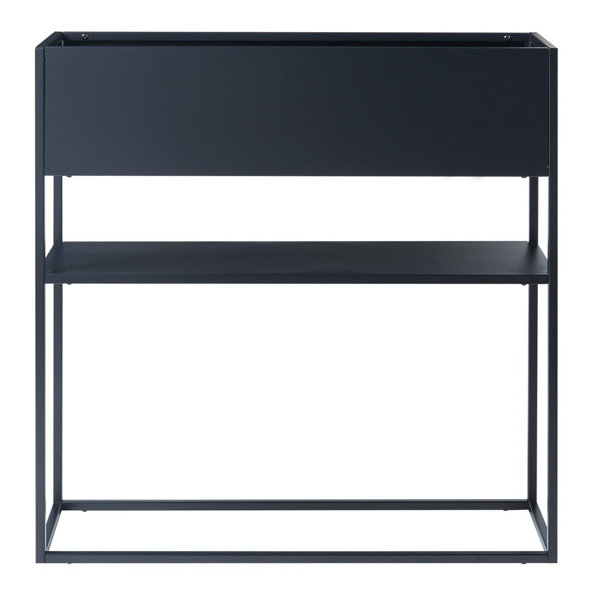 BLUMENSTÄNDER Joensuu - Schwarz, Metall (80/80/25cm) - [en.casa]