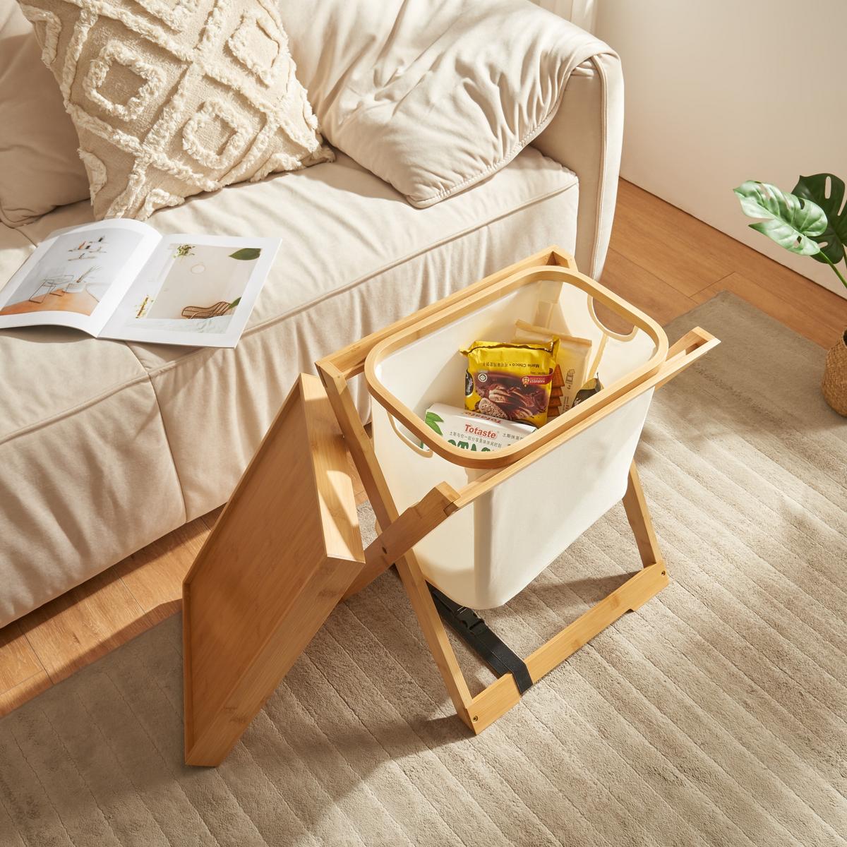CAMPINGTISCH Hattfjelldal - Naturfarben, Naturmaterialen (32/48/53cm) - [en.casa]