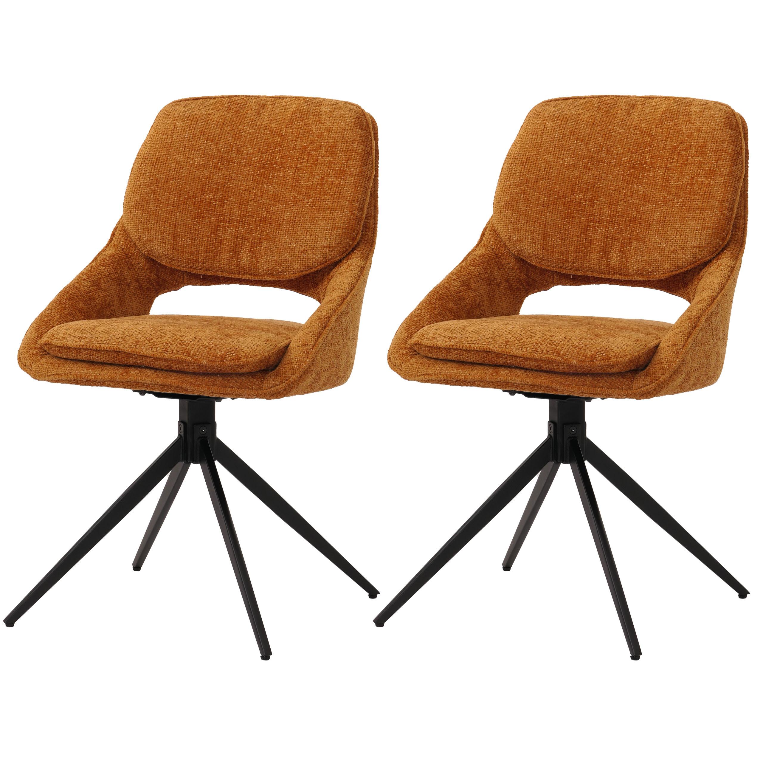 ESSZIMMERSTUHL Gelb 2er-Set - Currygelb/Gelb, Textil (55/87/55cm) - MCW