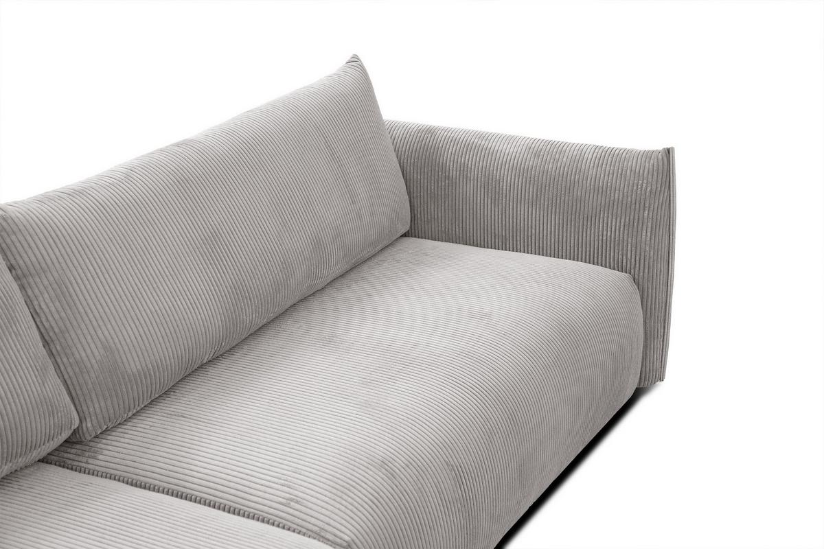 ECKSOFA TAUER 5-Sitzer, weiß - Schwarz/Weiß, Holzwerkstoff/Kunststoff (174/292cm) - Wozimo