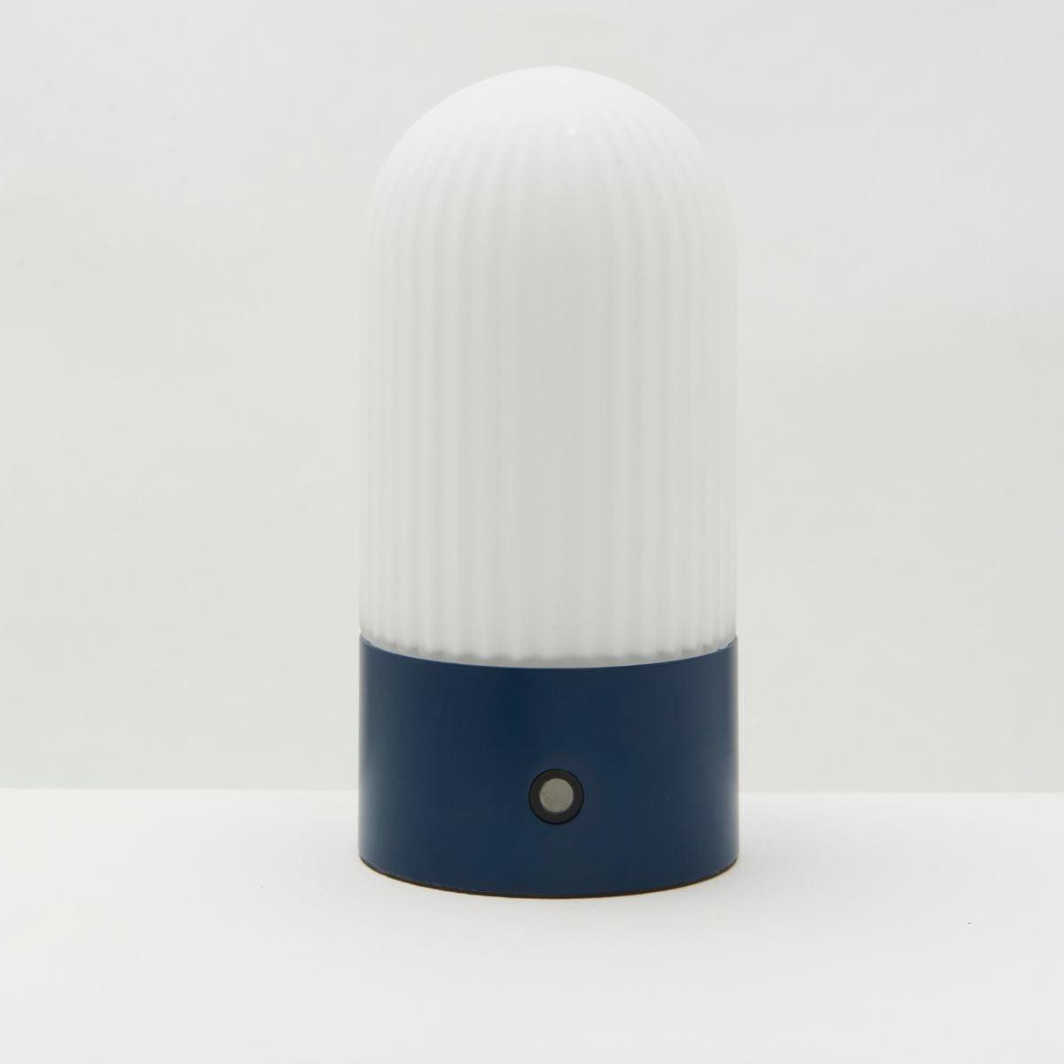 TISCHLAMPE Touareg H.19cm - Blau, Metall (16/9/19cm) - Signature