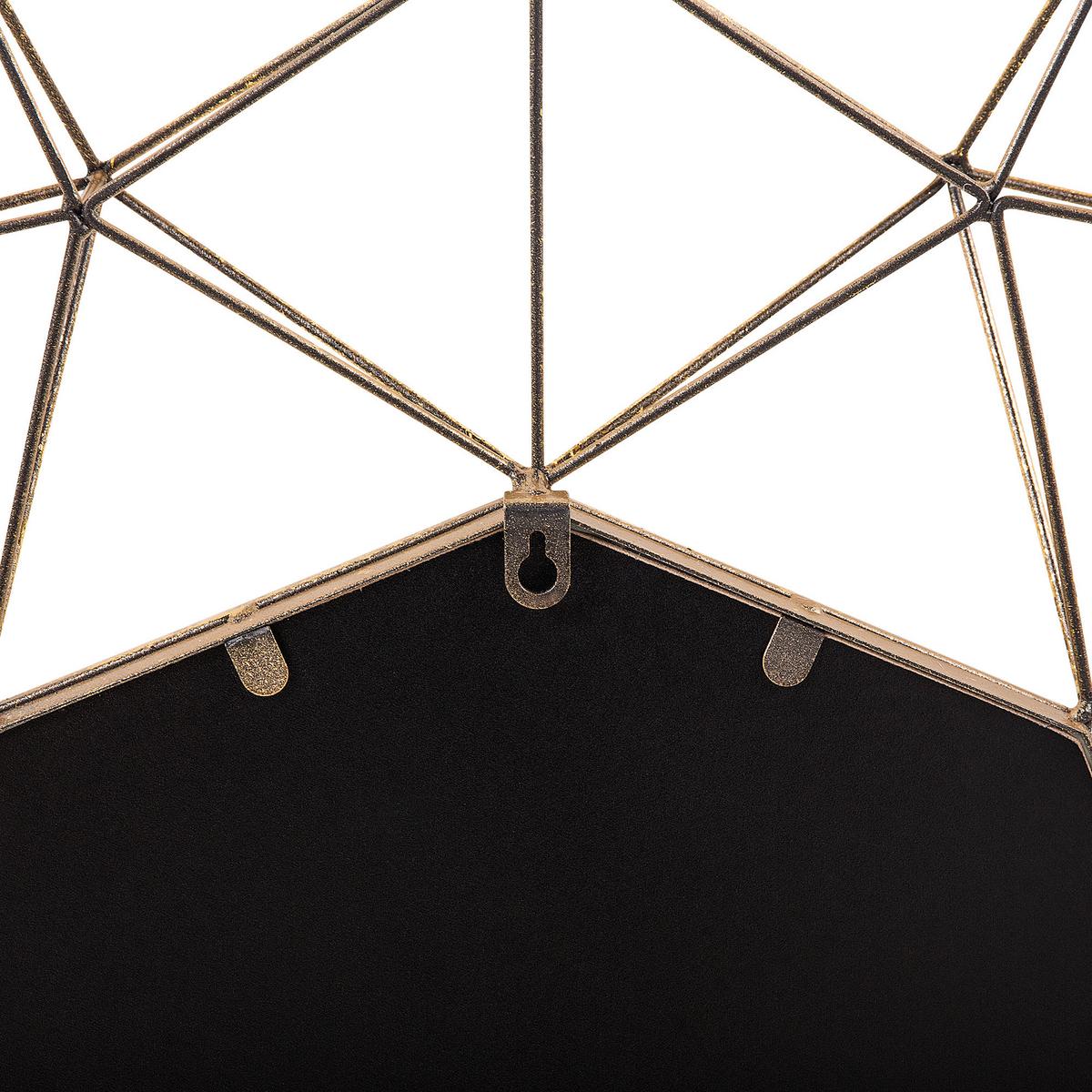 WANDSPIEGEL gold geometrische Form 80/80 cm Gaillac - Goldfarben, Metall (80/80/6cm) - Beliani