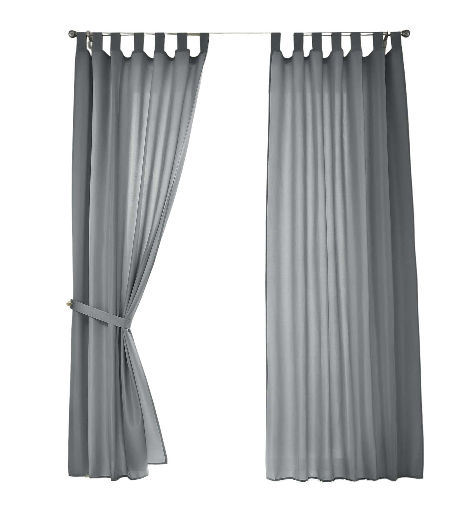 VORHANG 2ER SET POTSDAM HxB 225x140 cm Grau - Grau, Textil (140/225cm) - Gardinenbox