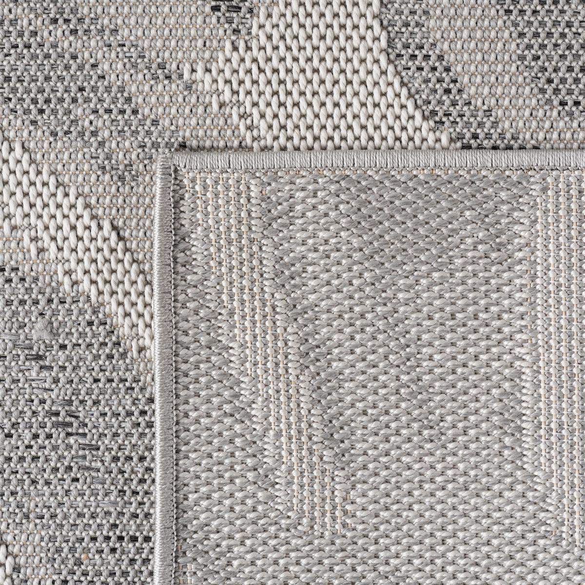 TEPPICH Outdoor VENTOUX in Grau, mit Tropen-Motiv, 280 x 370 cm - Grau, Textil (370/280cm) - KADIMA DESIGN