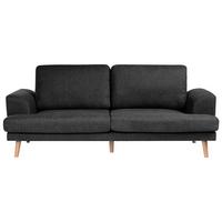 3-SITZER-SOFA Stoff Schwarz Kildal - Schwarz, Textil (214/90/96cm) - Beliani