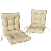 SITZKISSEN 2ER-SET Polyester PP-Baumwolle Beige - Beige, Textil (120/50/8cm) - Outsunny