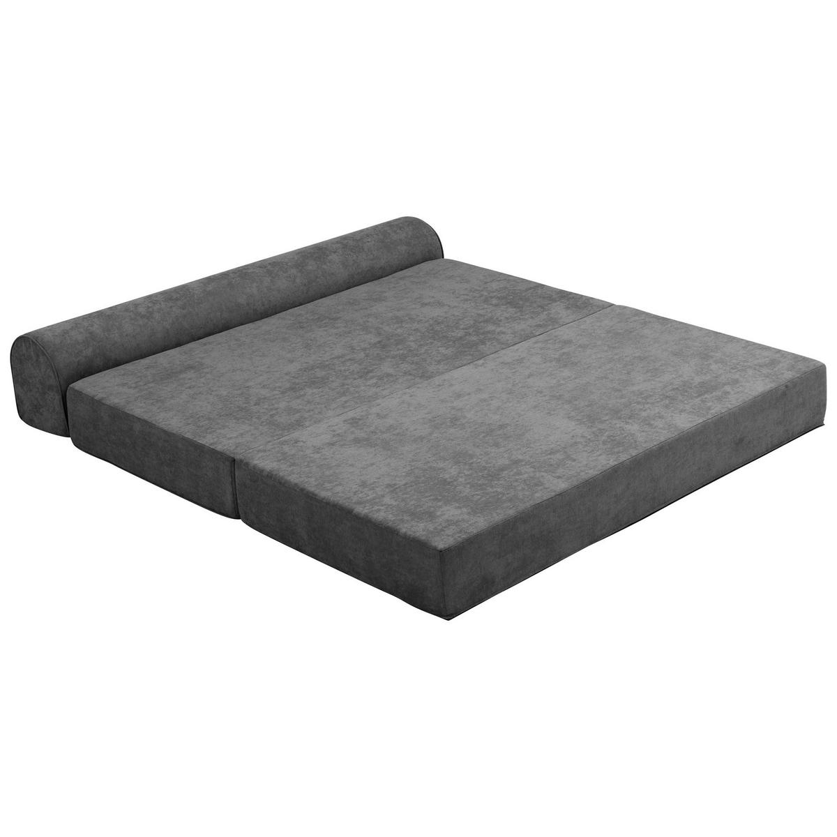 FALTSOFA Katusha Flachgewebe anthrazit - Anthrazit, Kunststoff (80/71/160cm) - 58aufmkessel