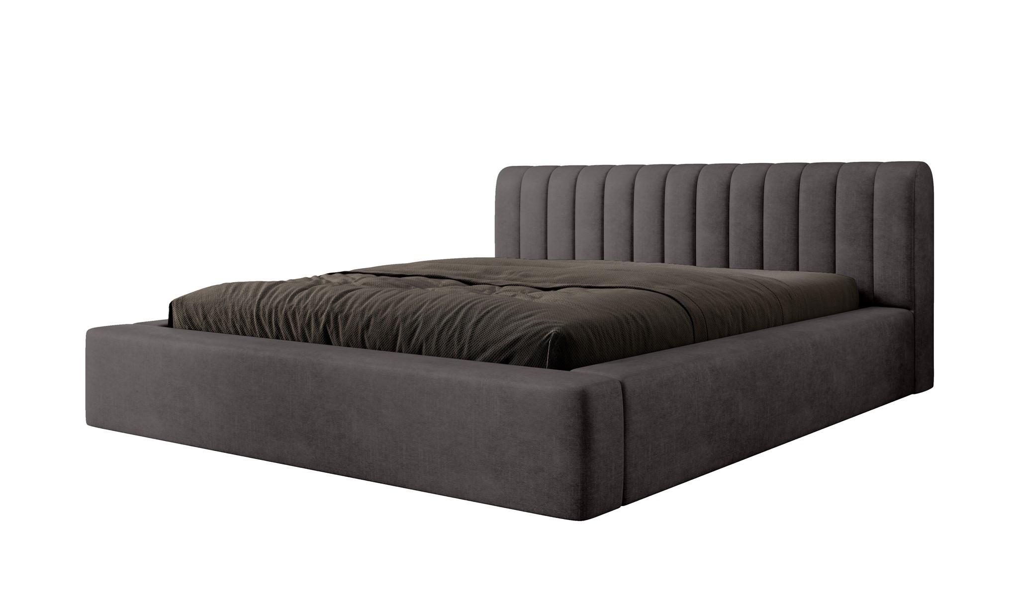 POLSTERBETT Peoria Stoff Macau - Anthrazit, Holzwerkstoff/Textil (180/200cm) - Fun Möbel