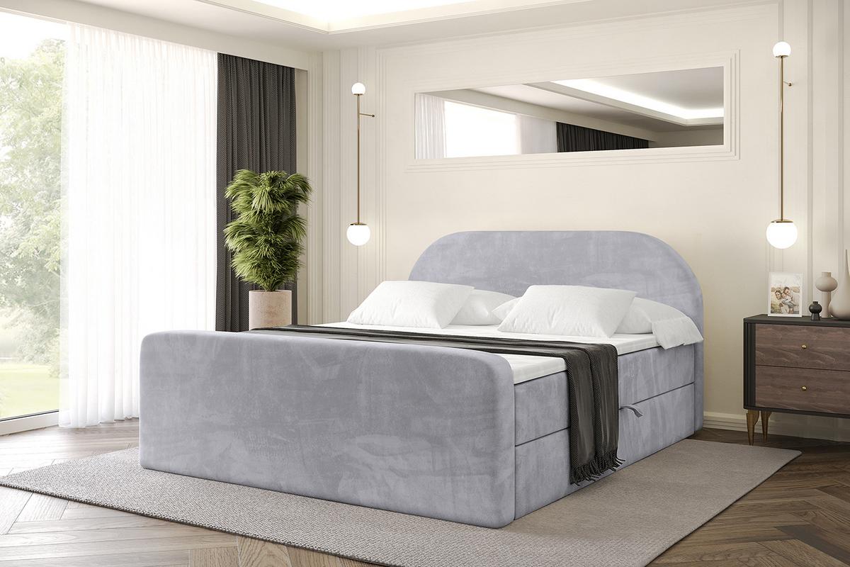 BOXBETT mit Matratze H4 und Lattenrost - NOX-Z - 120x200 - Grau Monolith - Grau, Holzwerkstoff (120/200cm) - ALTDECOR