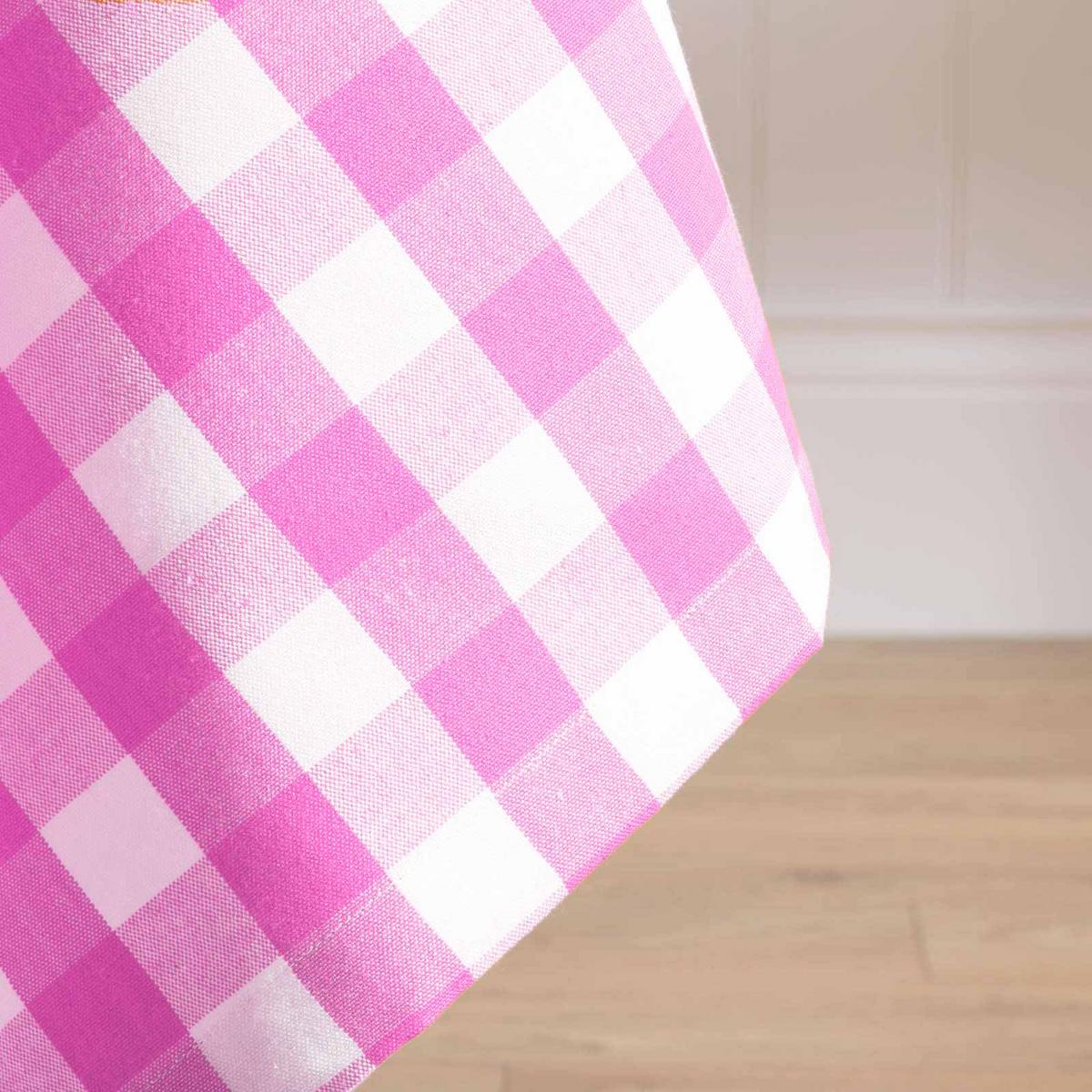 TISCHDECKE Vichy-Karo pink kariert, 137/178 cm - Pink, Textil (137/178cm) - Homescapes