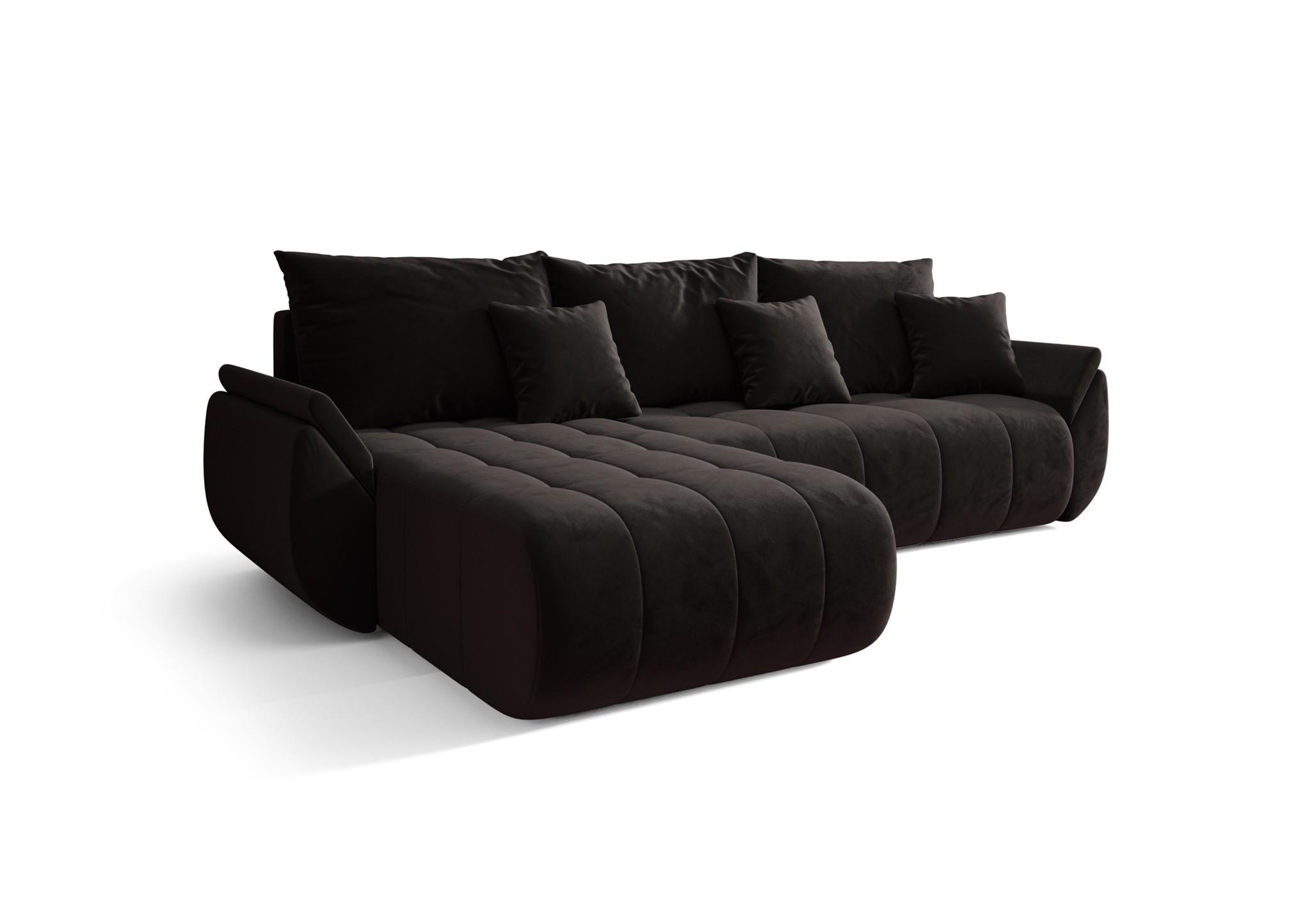 ECKSOFA Akita - Dunkelgrau, Holzwerkstoff/Textil (280/185cm) - Fun Möbel