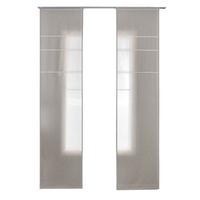 SCHIEBEVORHANG 2ER SET »Leipzig« HxB 245x60 cm Taupe - Taupe, Textil (60/245cm) - Gardinenbox