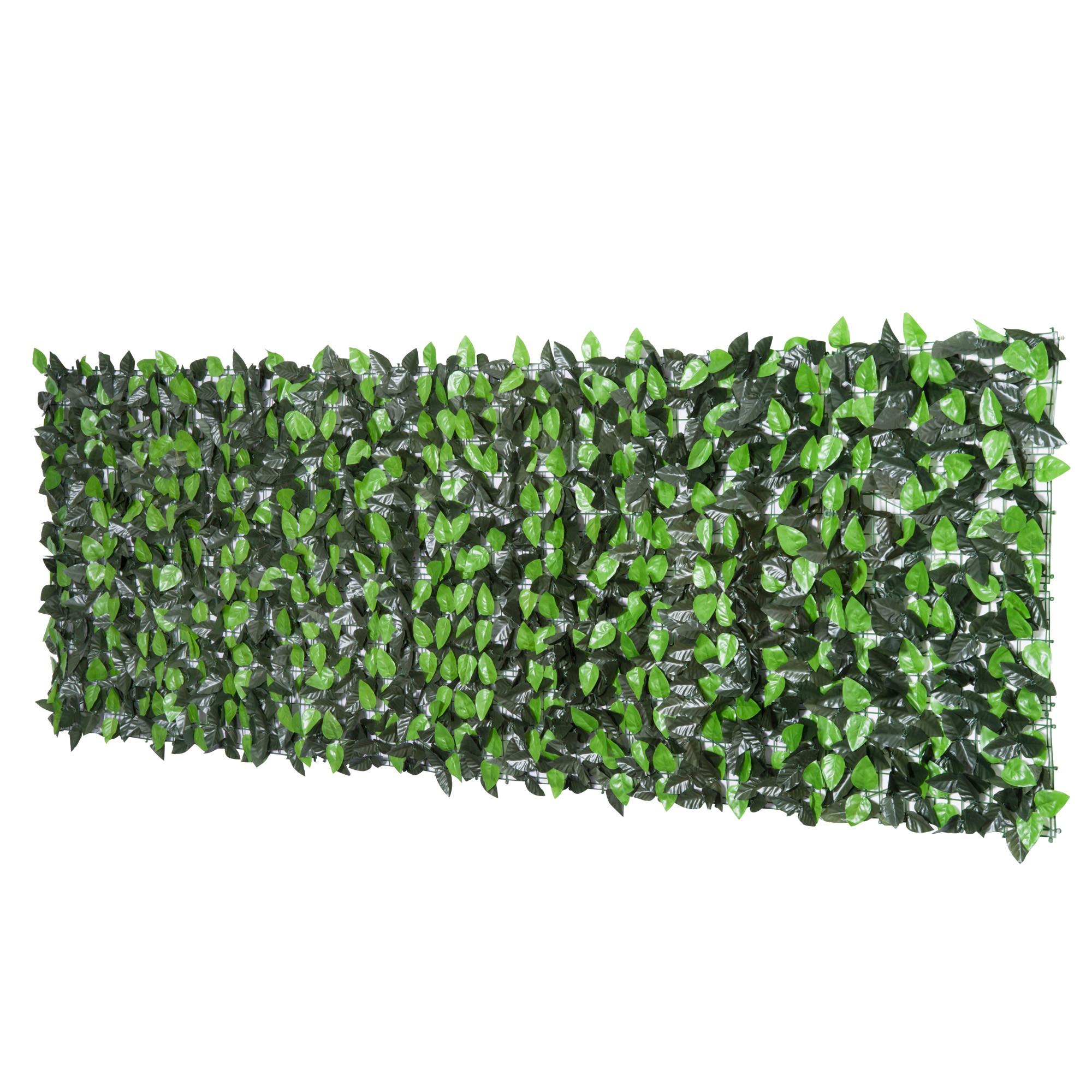 SICHTSCHUTZ, mit UV-Schutz, Heckenpflanze, für Garten, Terrasse, Grün, 3 x 1 m - Grün, Kunststoff (1/100cm) - Outsunny