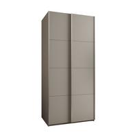 SCHWEBETÜRENSCHRANK 245,5/120/64 2-türig - Kaschmir/Silberfarben, Holz/Metall (120/245/64cm) - Abiks Möbel