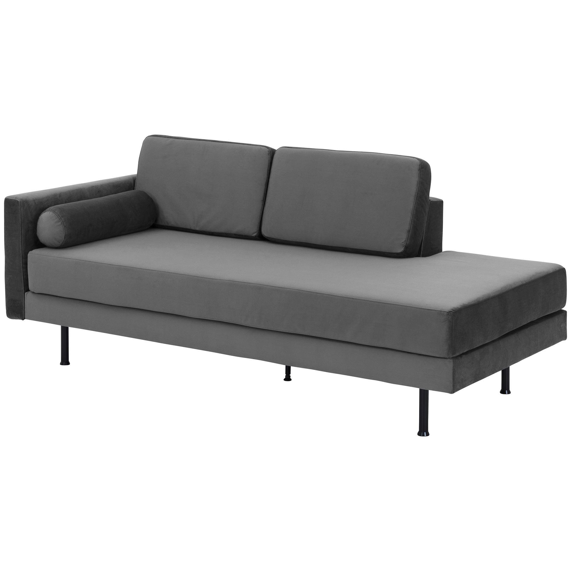 RECAMIERE Armlehne links Keara Samtvelours anthrazit - Anthrazit, Kunststoff (190/87/81cm) - 58aufmkessel