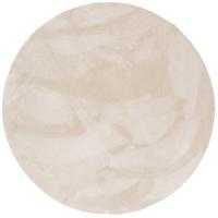 SUPER SOFT HOCHFLORTEPPICH LIVORNO RUND - Creme, Textil (100/100cm) - Snapstyle