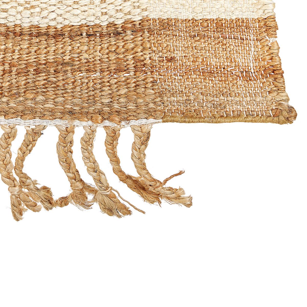 TEPPICH geflochten Dedemli 150/80 cm - Beige, Naturmaterialien (80/150cm) - Beliani