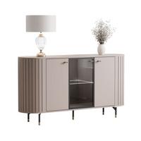 SIDEBOARD ELODIE 3T mit LED-Beleuchtung Kaschmir - Kaschmir, Holzwerkstoff (150/81/40cm) - Lookway