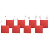 GARTENSTUHLKISSEN 8er-Set Rot 46/46 cm Sassari Premium - Rot, Textil (46/5/46cm) - Beliani