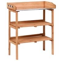 PFLANZTISCH 76/92 cm Tannenholz Hellbraun Rosazza - Hellbraun/Braun, Holz - Beliani