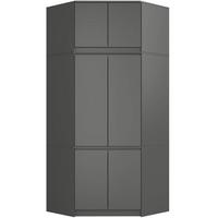 KLEIDERSCHRANK Graphit Grau 235/100/50 - Graphitfarben, Holzwerkstoff (100/235/50cm) - RAUMHIRSCH FURNITURE