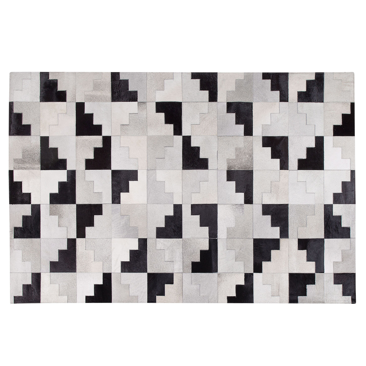 KURZFLOR-TEPPICH Efirli 200/140 cm - Schwarz, Fell (140/200cm) - Beliani