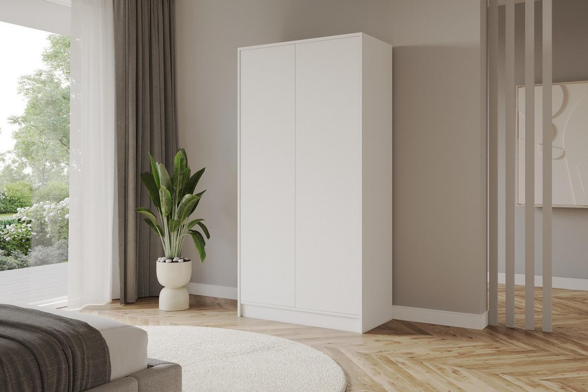 KLEIDERSCHRANK - GALA - 102 - Weiß - Weiß, Holzwerkstoff (102/200/51cm) - ALTDECOR
