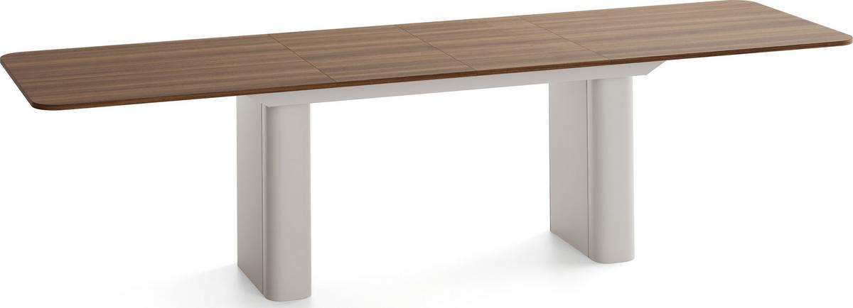ESSTISCH Riven rechteckig ausziehbar verlängerbar mit Butterfly-Auszug, Walnuss Braun 200-296/90/76 cm - Kaschmir/Walnussfarben, Holzwerkstoff/Metall (90/296/76cm) - WFL GROUP