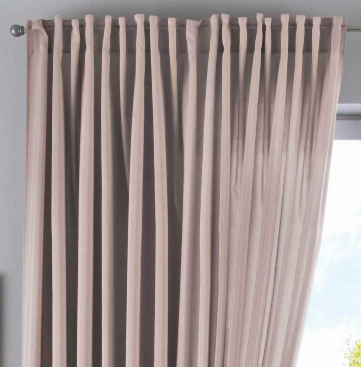 SCHLAUFENGARDINE »Jena« HxB 250x300 cm Taupe - Taupe, Textil (300/250cm) - Gardinenbox