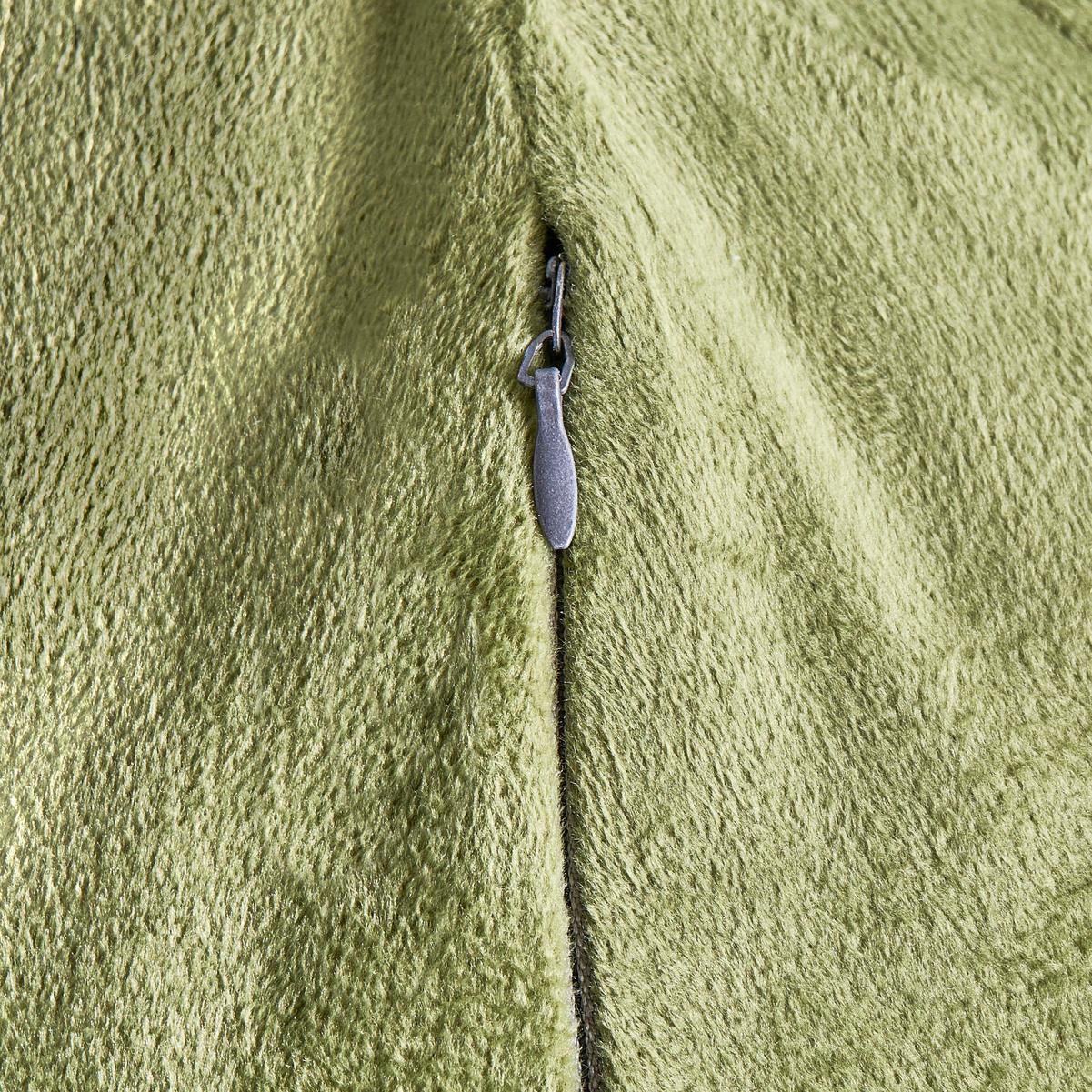 DEKOKISSEN 2er-Set Olivgrün 33/33 cm Salvia - Grün, Textil (33/33cm) - Beliani