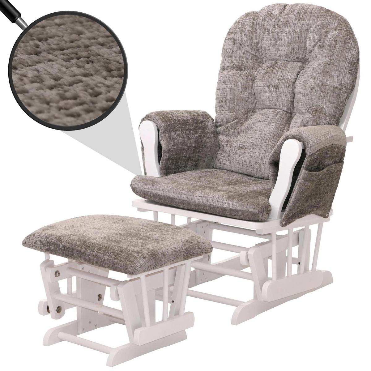 RELAXSESSEL Hellgrau, Weiß - Hellgrau/Weiß, Textil (75/100/71cm) - MCW