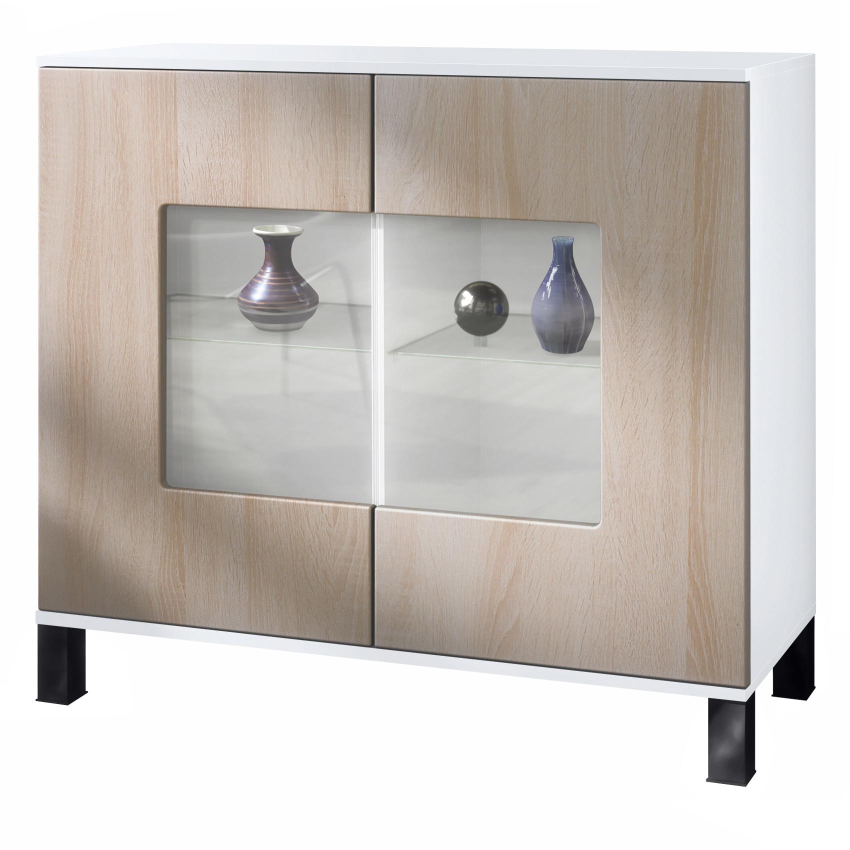 KOMMODE Grömitz Eiche sägerau - Eiche San Remo, Holzwerkstoff (92.5/84.5/35cm) - Vladon