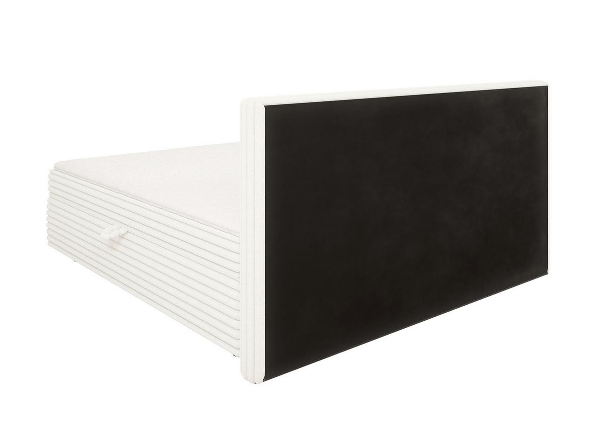 BOXBETT Roma 200/200 cm Hellbeige Plüschcord - Beige/Schwarz, Holz/Kunststoff (200/200cm) - S-Style Möbel