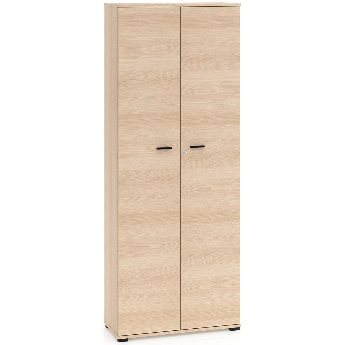 KLEIDERSCHRANK Odelis 2-türig 79 cm - Beige/Schwarz, Holzwerkstoff/Kunststoff (79/203/33.7cm) - Selsey