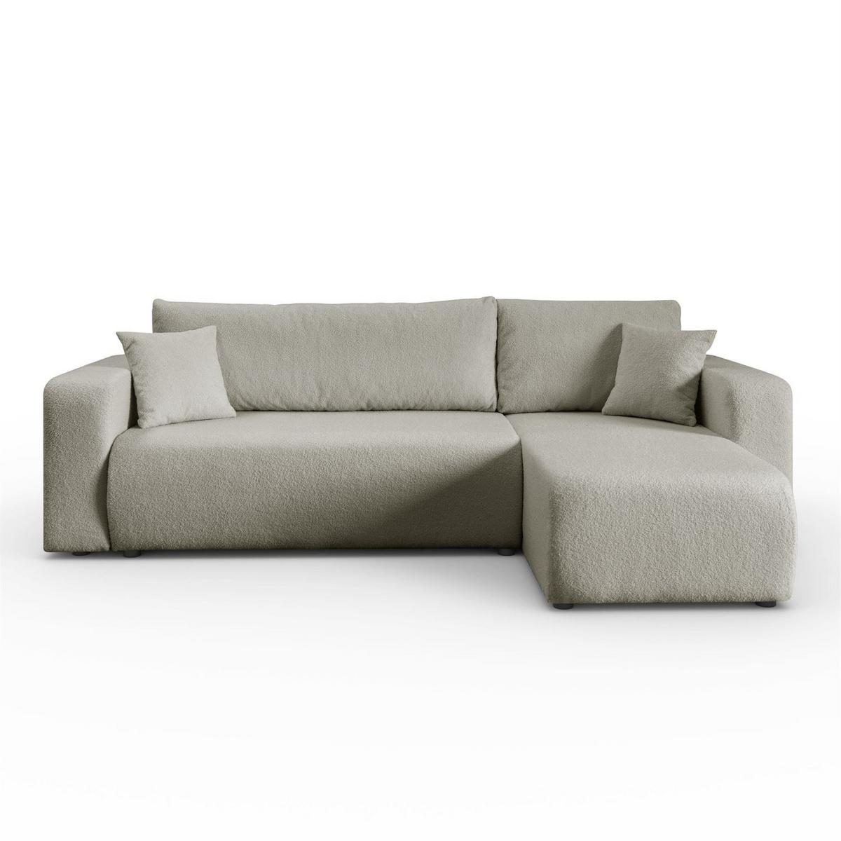 ECKSOFA VESPO L mit Schlaffunktion und Bettkasten - Beige, Textil (247/143cm) - Lookway