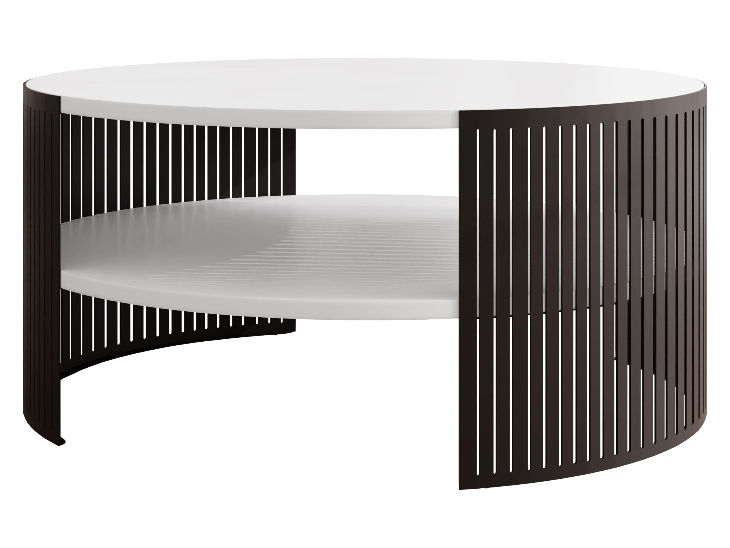 COUCHTISCH Fikoli - Schwarz/Weiß, Holzwerkstoff/Metall (75/75/40cm) - MIRJAN24