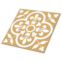 FLIESENAUFKLEBER 9 Stück 30x30 cm selbstklebend Königliches Ornament - Orange, Textil (30/1.6/30cm) - TULUP