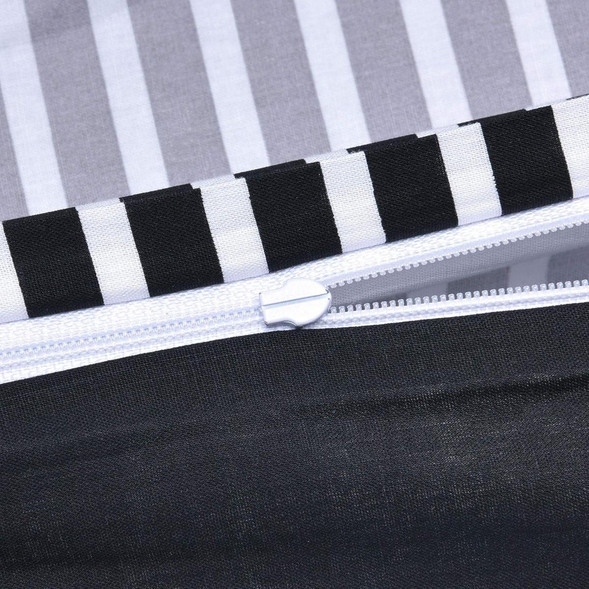 BETTBEZUG Dana 155x220cm + Kissenbezug 80x80cm Gestreift Renforcé (4tlg) - Multicolor, Textil (155/220cm) - Beautissu 