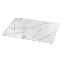 TISCHPLATTE 140x70 cm Marmoroberflächenmuster - Hellgrau, Glas (0.4/140/70cm) - TULUP