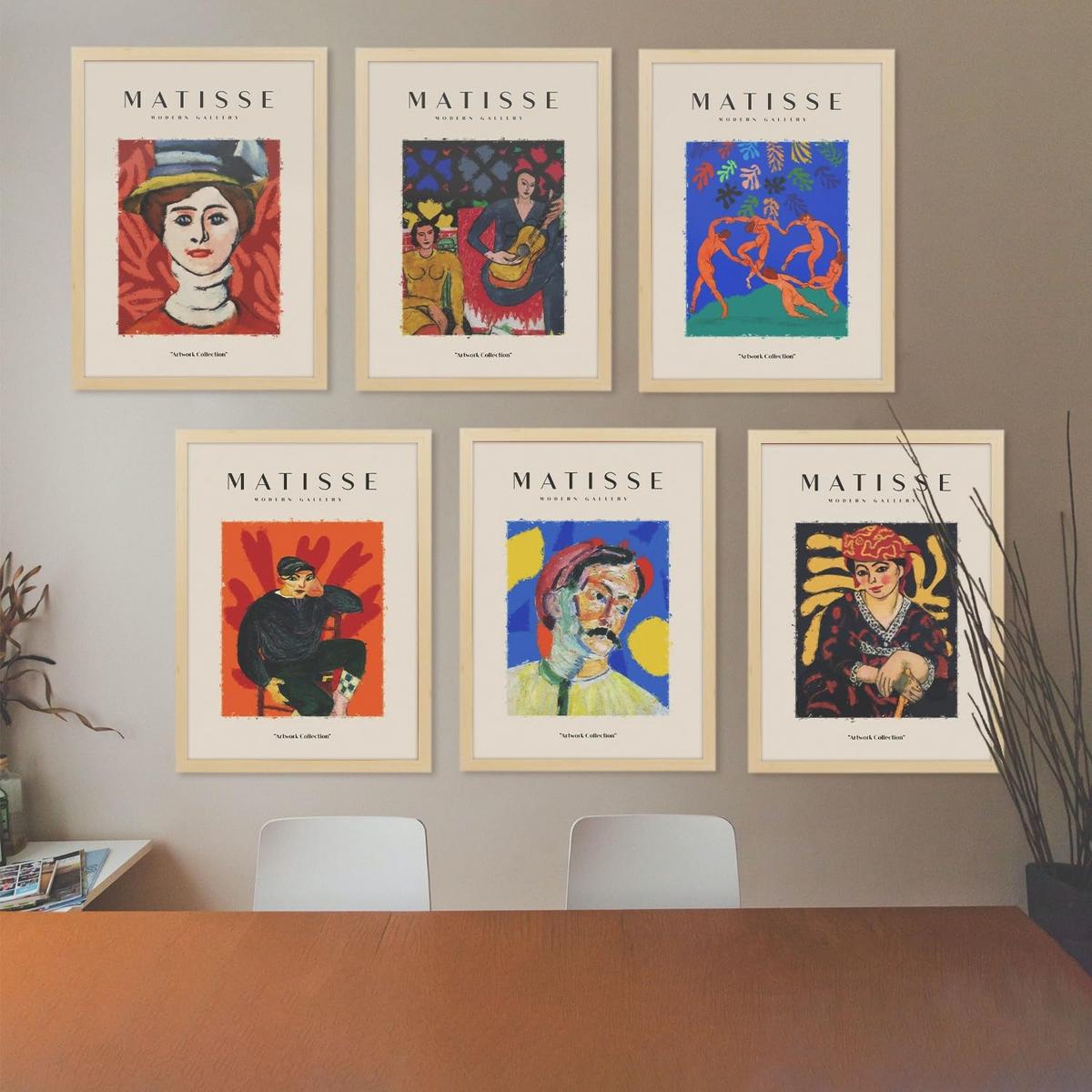 RAHMEN Set mit 6 aus MDF und Acrylglas Schutz und Aussteller für Fotografien, Bilder, Poster, Gemälde, Dekoration für Haus Farbe Hellholz 50X70 cm - Beige, Holz (50/3cm) - Nacnic