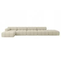 ECKSOFA modulares Sofa Lizur-L3 - 475x160x70 cm Beige Bouclé - Beige, Holzwerkstoff/Textil (475/160cm) - ALTDECOR