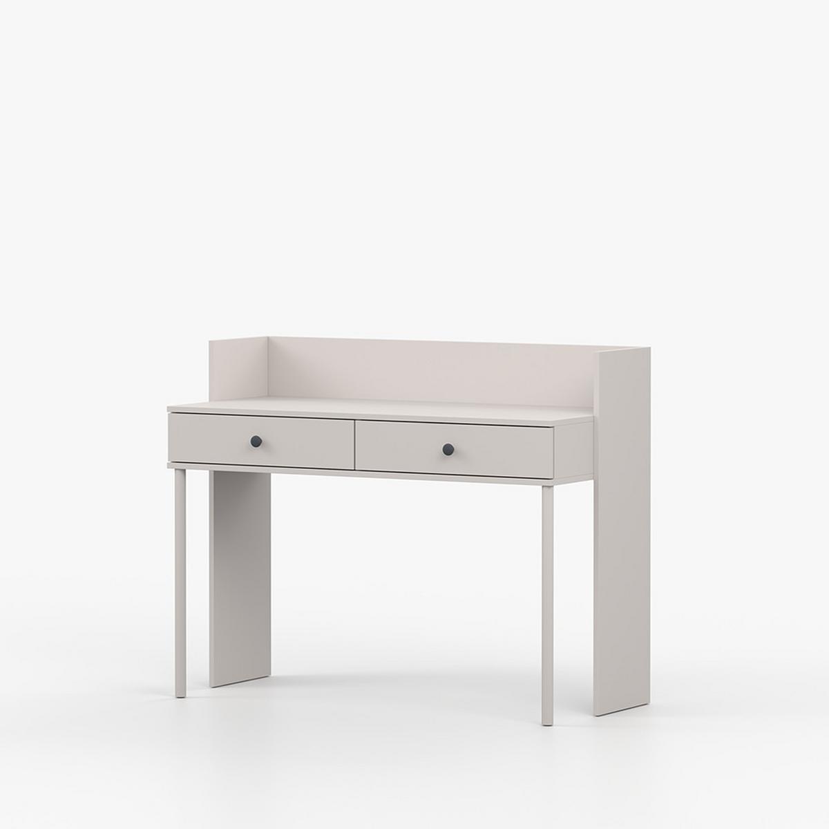 SCHMINKTISCH OLAF II 120cm/95cm/52cm Kaschmir, Griff Anthrazit - Kaschmir/Anthrazit, Holzwerkstoff/Metall (120/95/52cm) - imoebel24