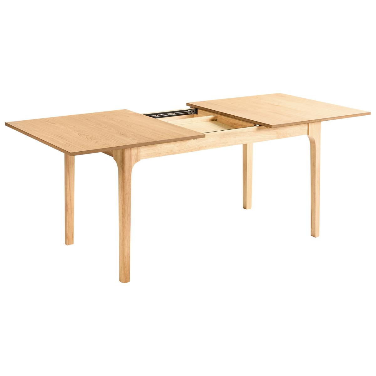 ESSTISCH ausziehbar Helle Esche 160-200/90 cm Delmas - Hellbraun, Holzwerkstoff (160/90/76cm) - Beliani